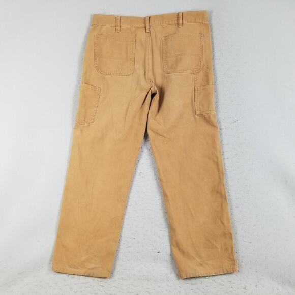Stanley Pants Mens 36x32 Tan Duck Canvas Carpenter Utility Workwear Heavy Duty - Picture 7 of 16